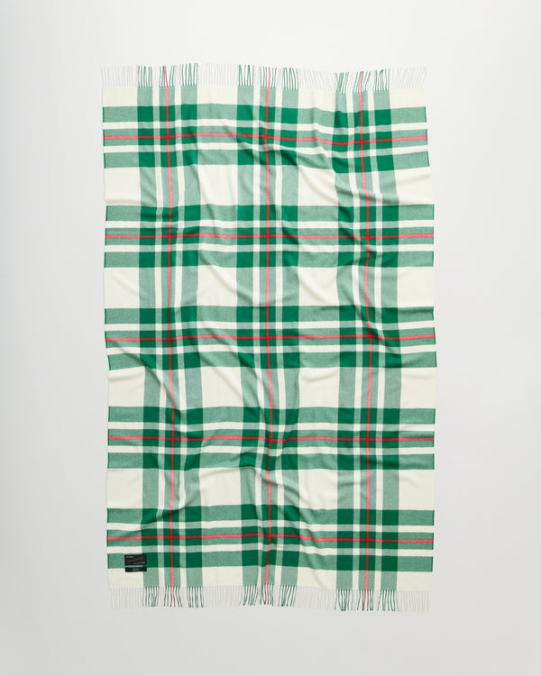 Queen blanket | Edelweiss green tartan