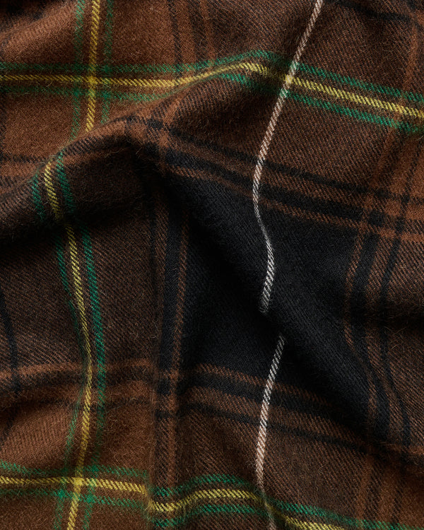 Queen scarf | Hedgehog brown tartan