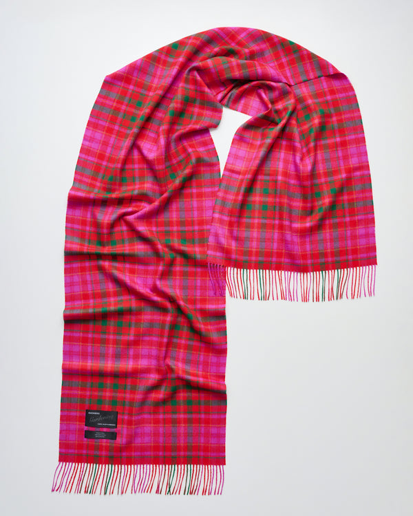 Queen scarf | Pink punk tartan