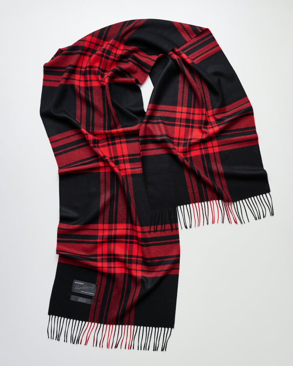 Queen scarf | Notebook red tartan