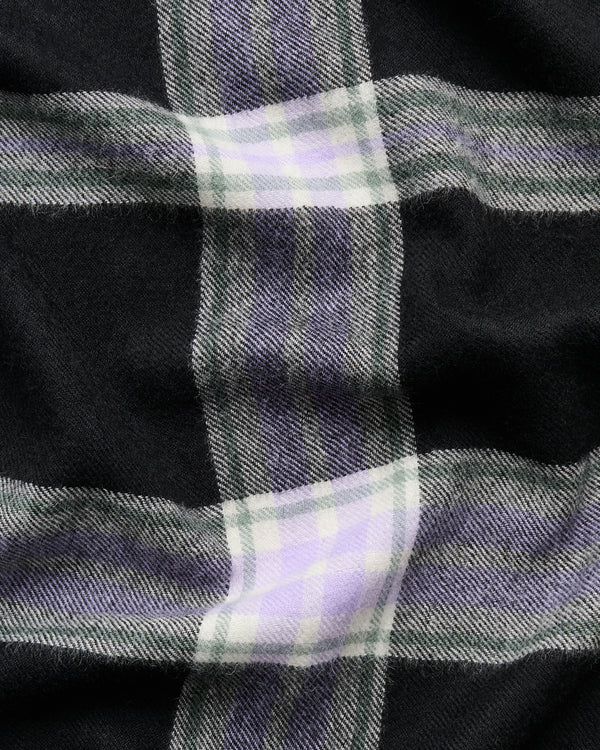 Queen scarf | Violet liquorice tartan