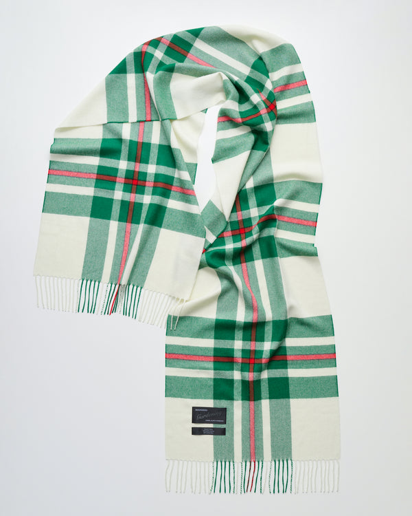 Queen scarf | Edelweiss green tartan