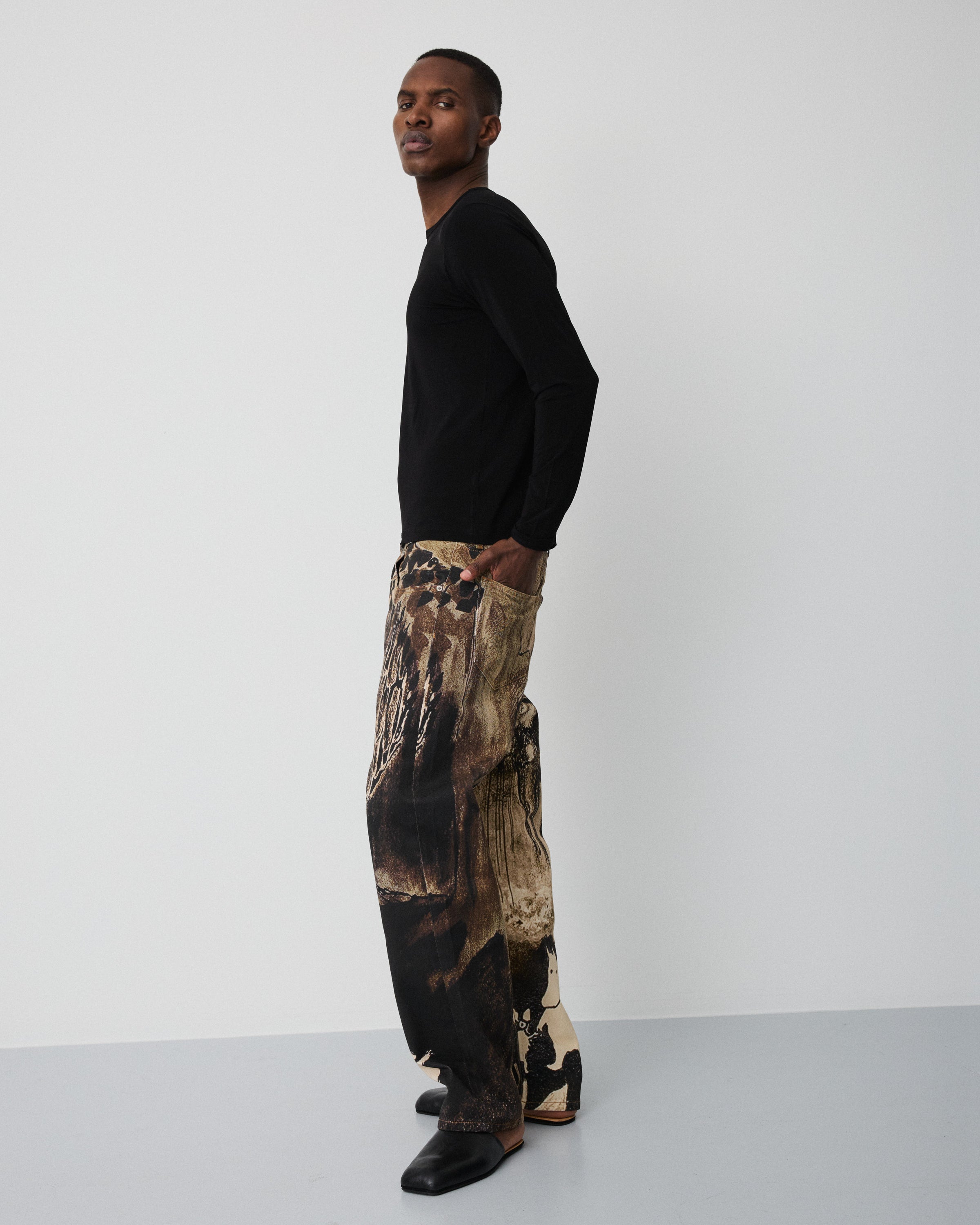 Moomin Genoa pants | Sepia print