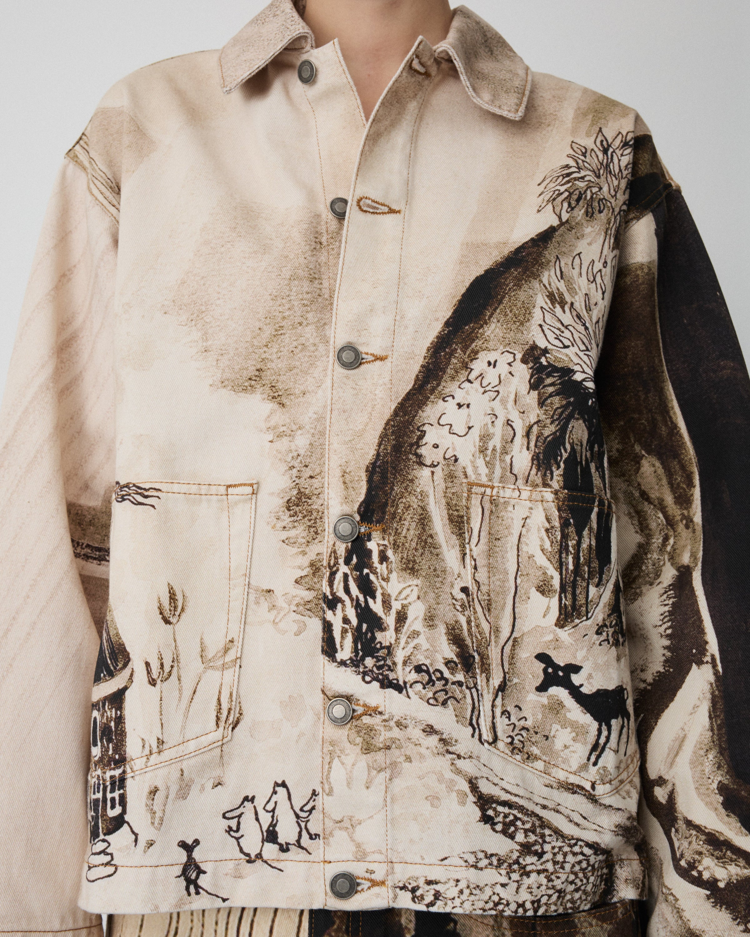 Moomin Genoa jacket | Sepia print