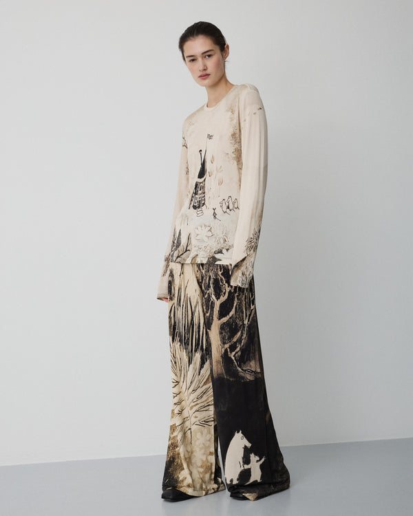 Moomin Love pants | Sepia print