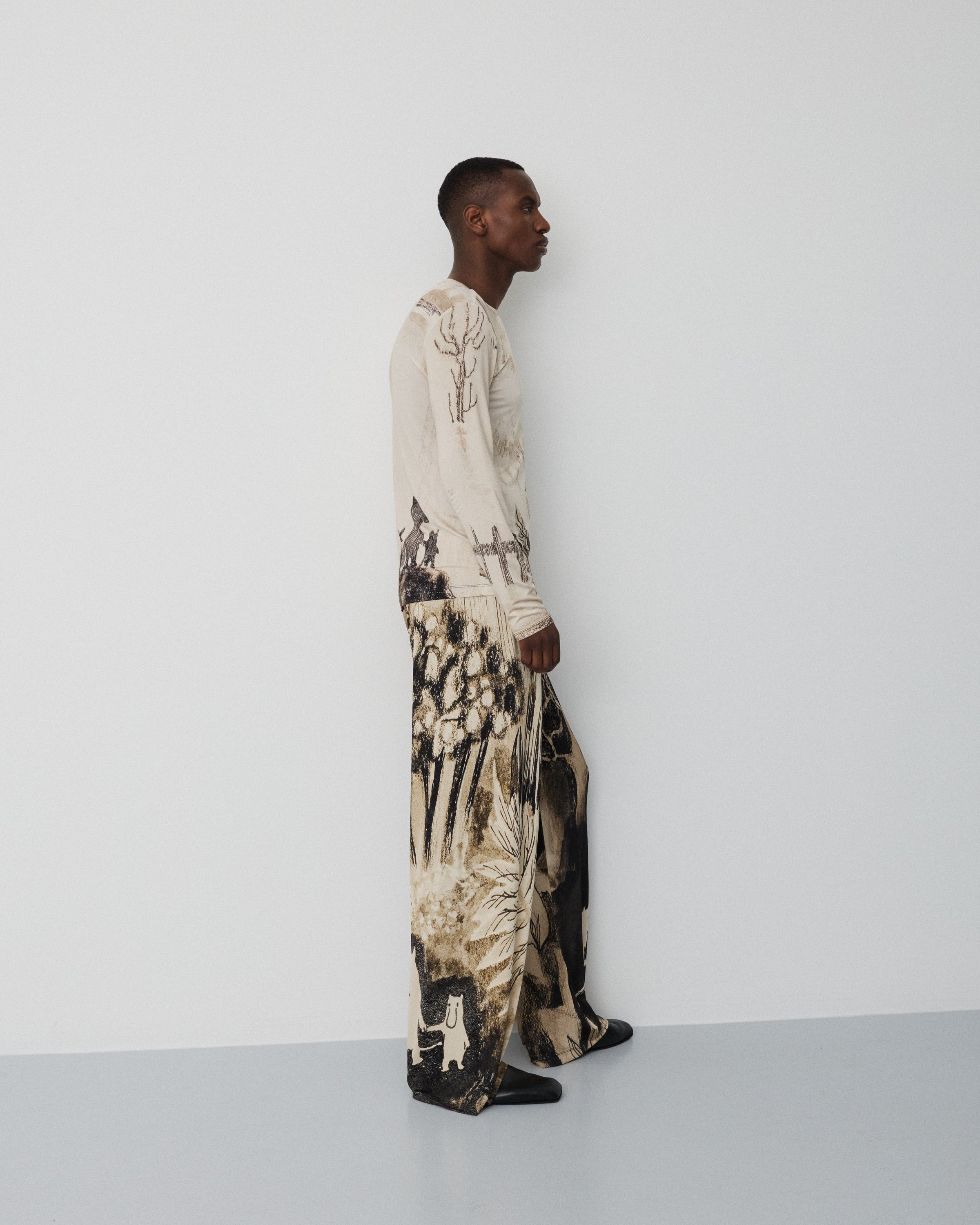 Moomin Love pants | Sepia print