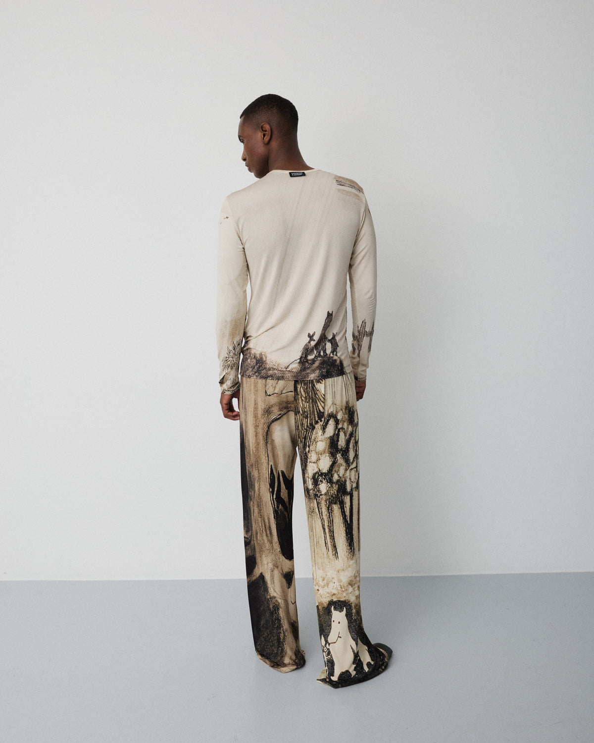 Moomin Love pants | Sepia print