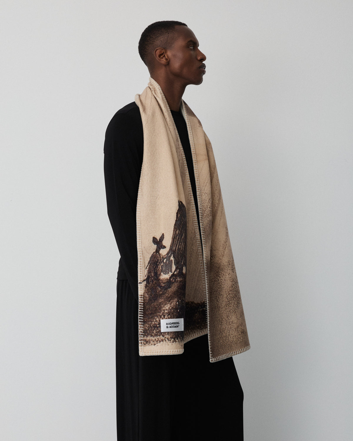 Moomin Canvas scarf | Sepia light
