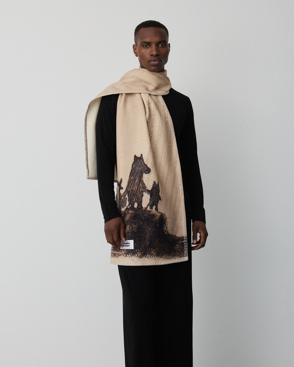 Moomin Canvas scarf | Sepia light