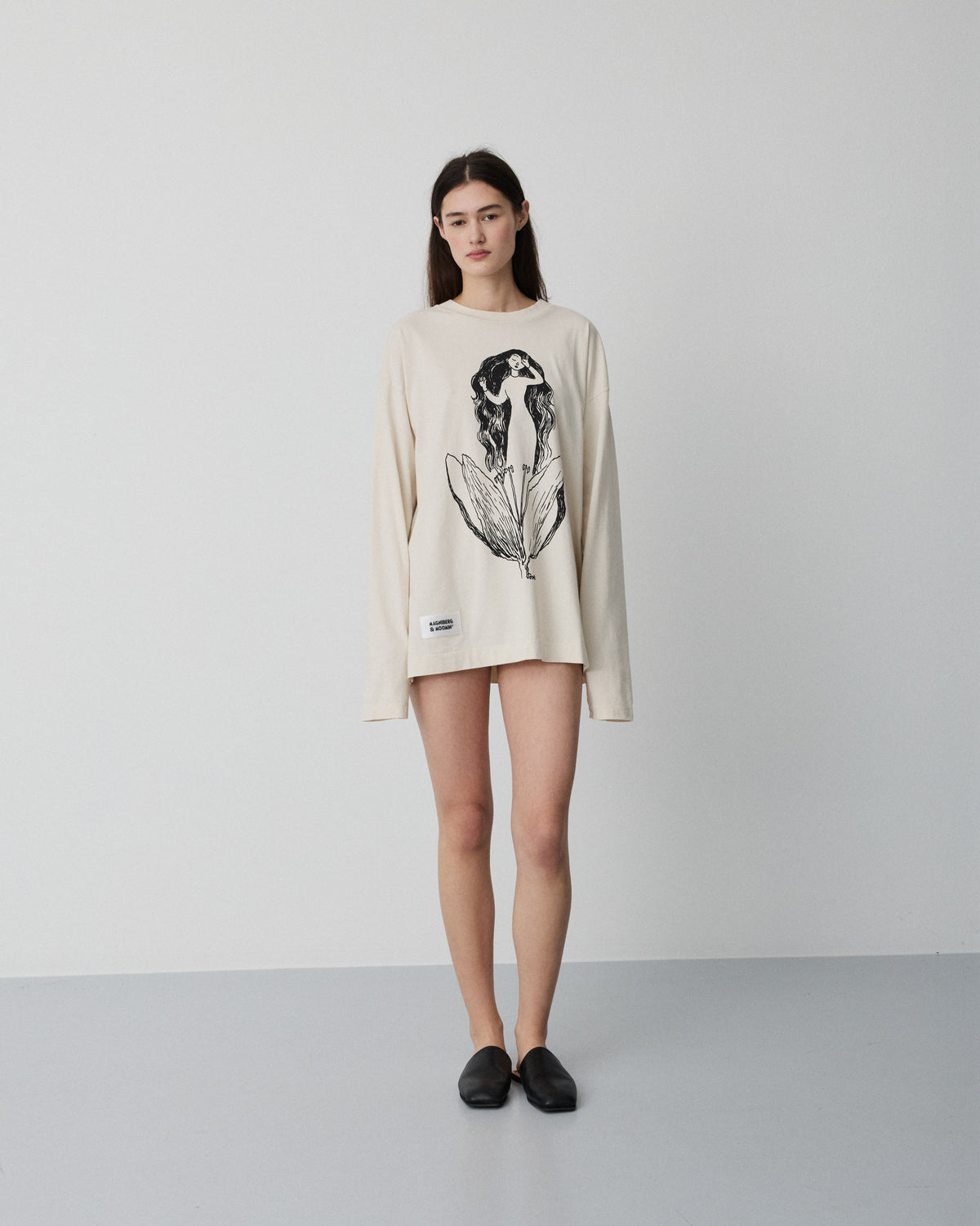 Moomin Full long sleeve t-shirt | Washed sepia