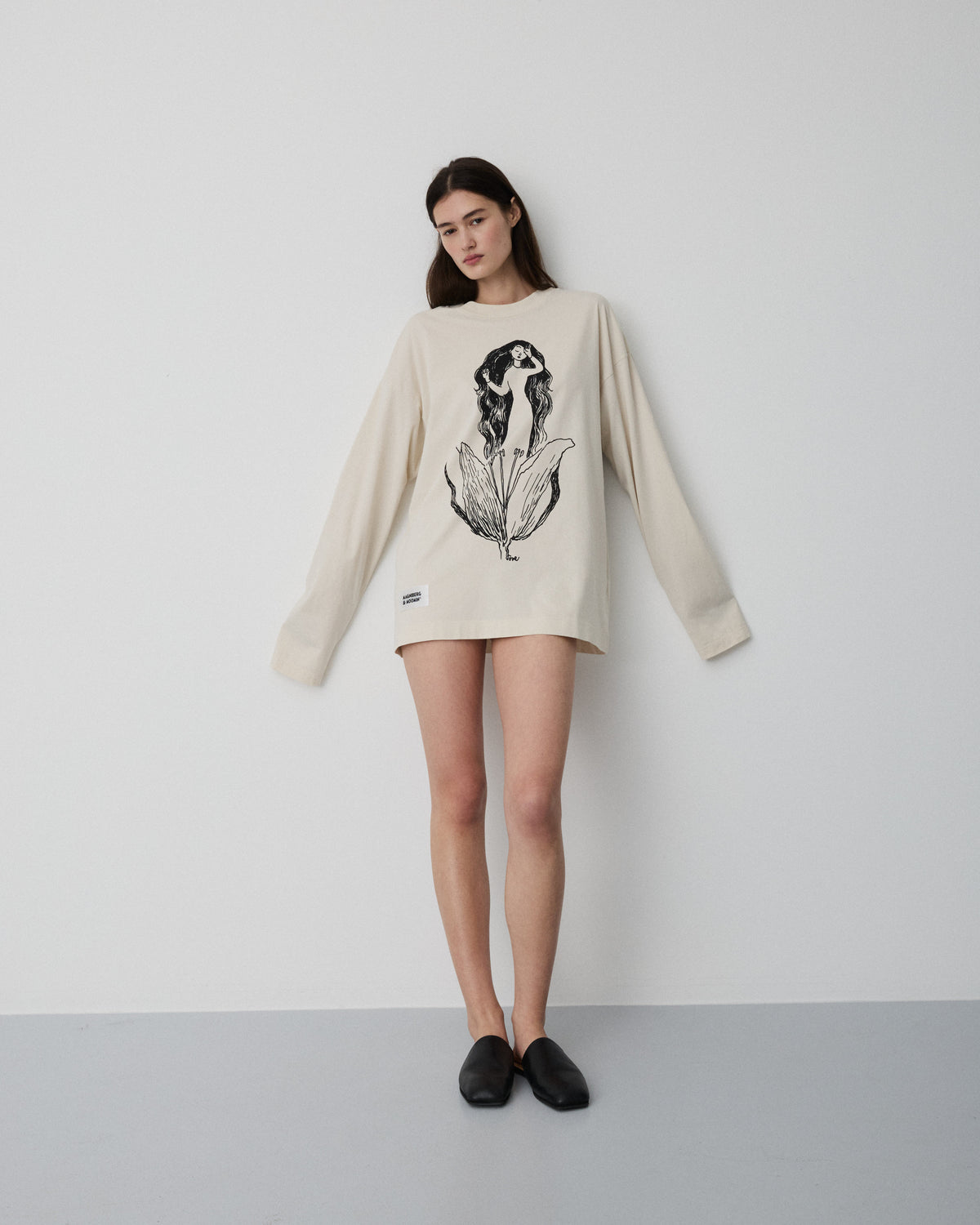 Moomin Full long sleeve t-shirt | Washed sepia