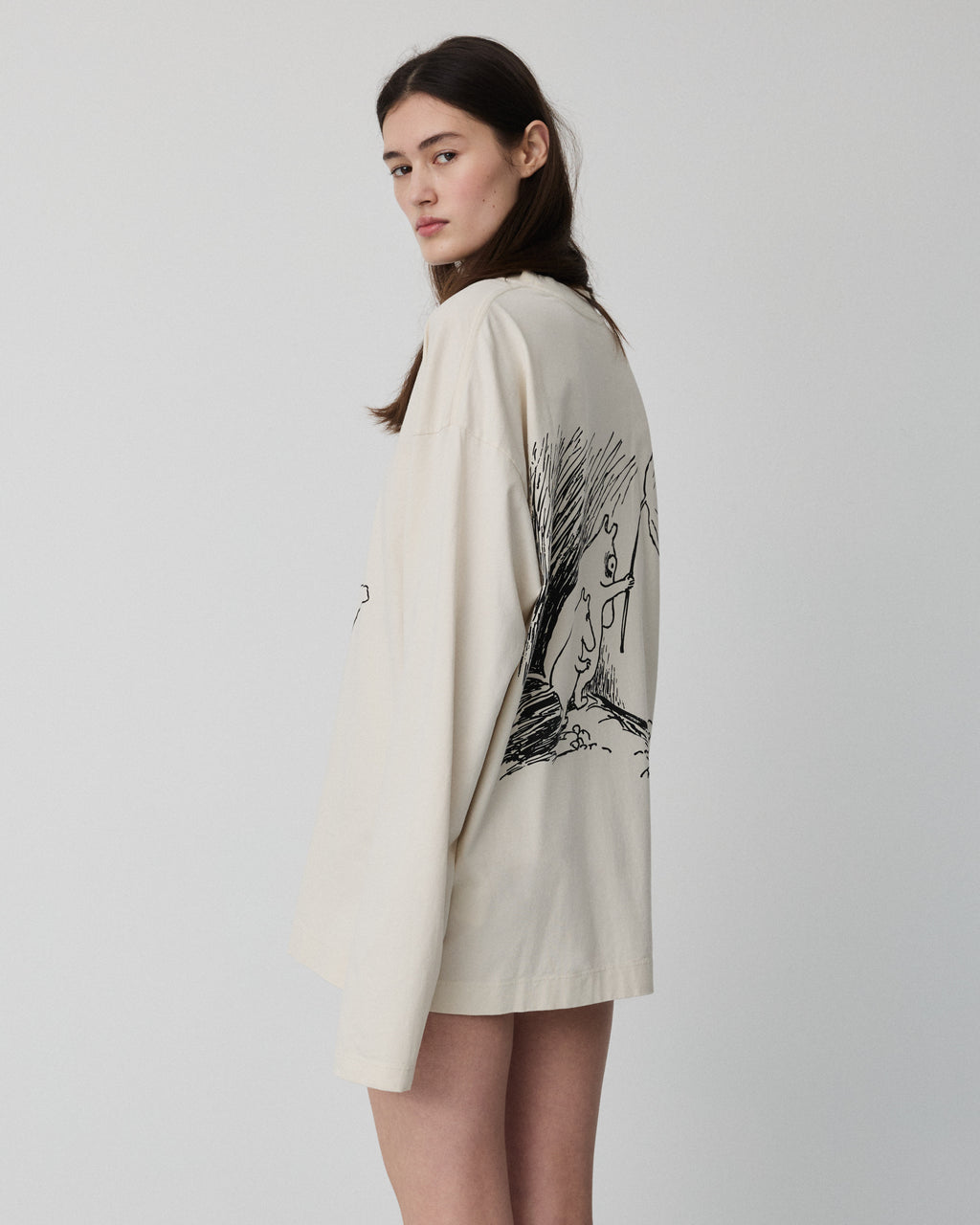 Moomin Full long sleeve t-shirt | Washed sepia