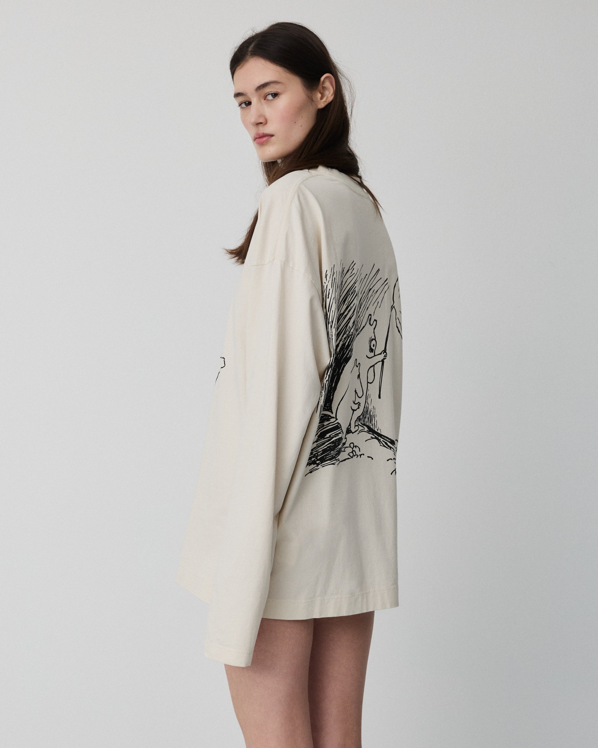 Moomin Full long sleeve t-shirt | Washed sepia
