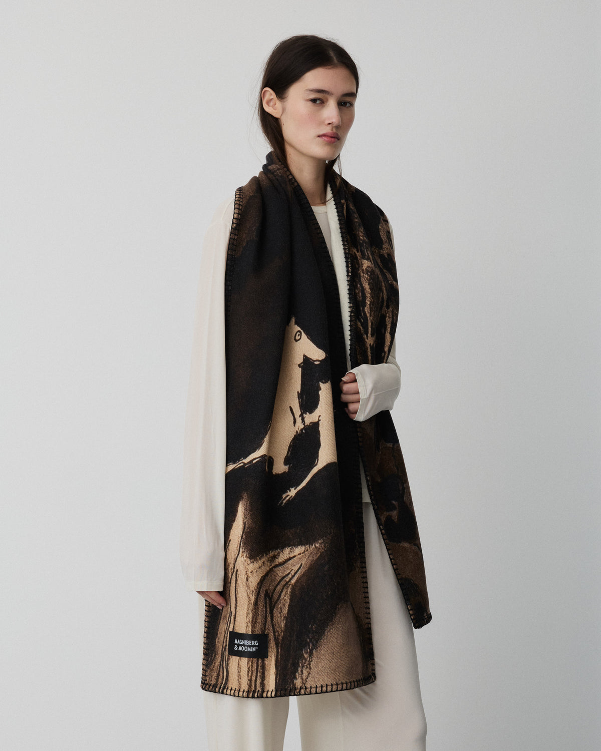 Moomin Canvas scarf | Sepia dark