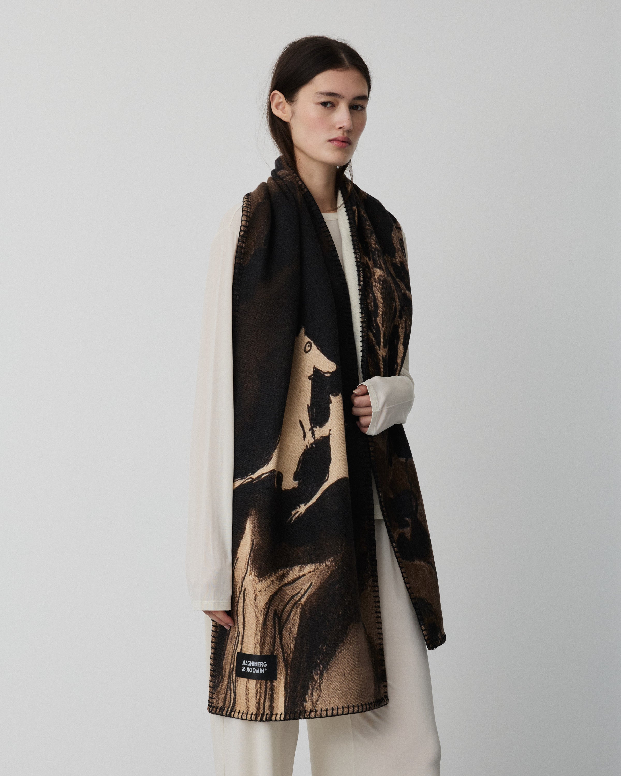 Moomin Canvas scarf | Sepia dark