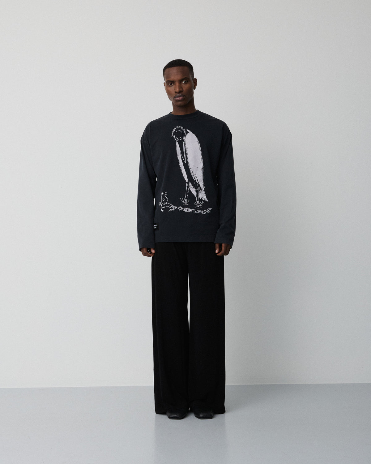 Moomin Full long sleeve t-shirt | Washed black