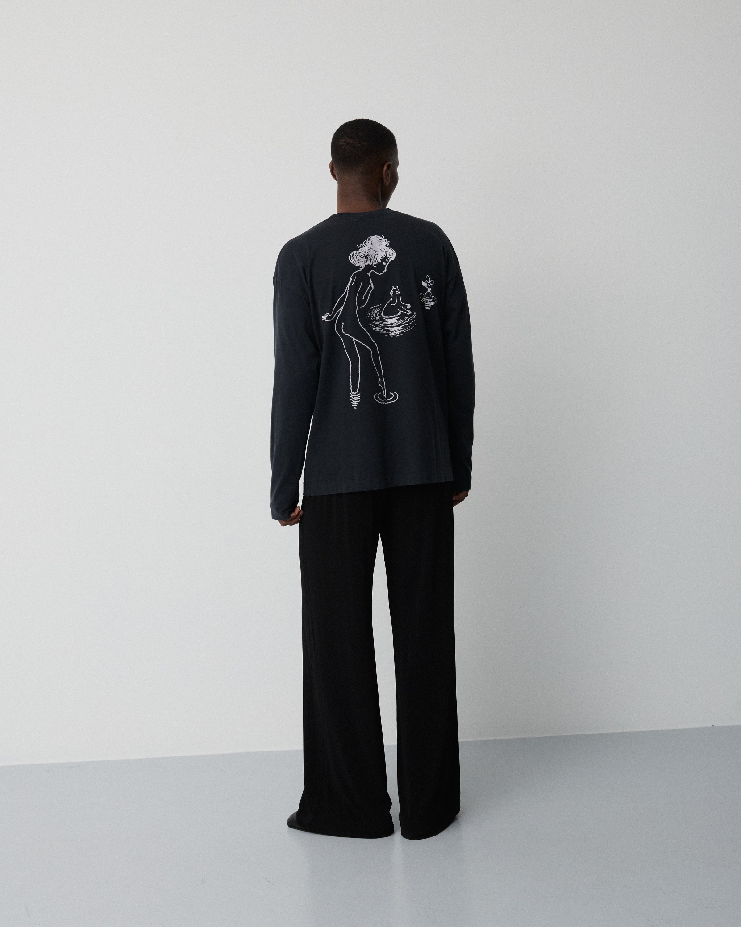 Moomin Full long sleeve t-shirt | Washed black