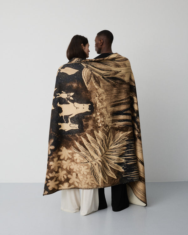 Moomin Canvas blanket | Sepia print