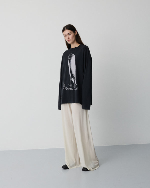 Moomin Full long sleeve t-shirt | Washed black