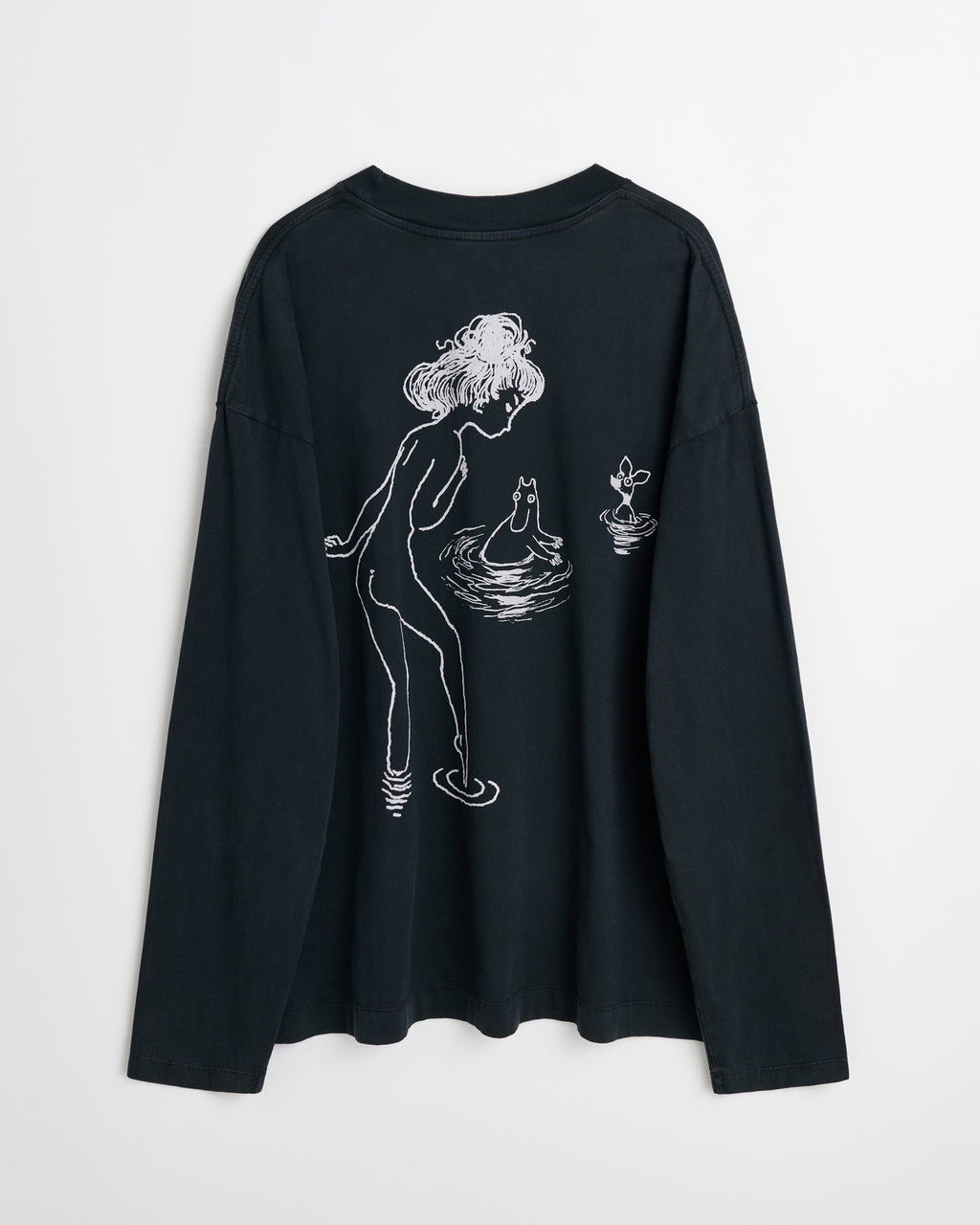 Moomin Full long sleeve t-shirt | Washed black