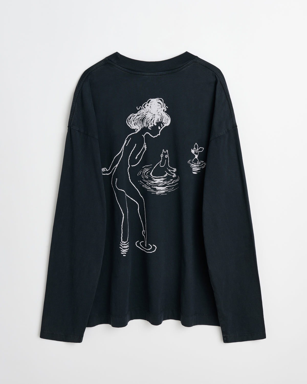 Moomin Full long sleeve t-shirt | Washed black