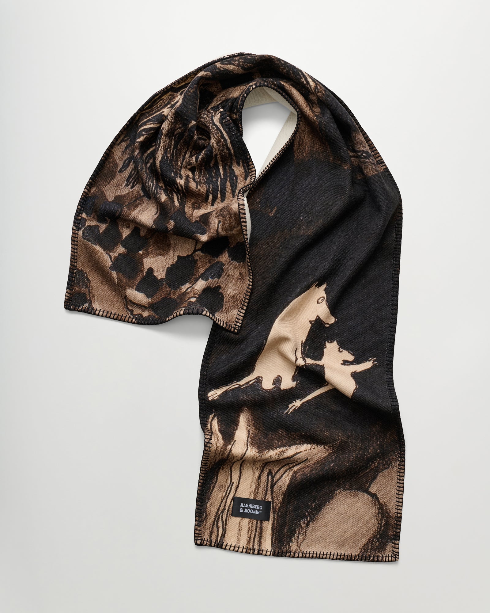 Moomin Canvas scarf | Sepia dark