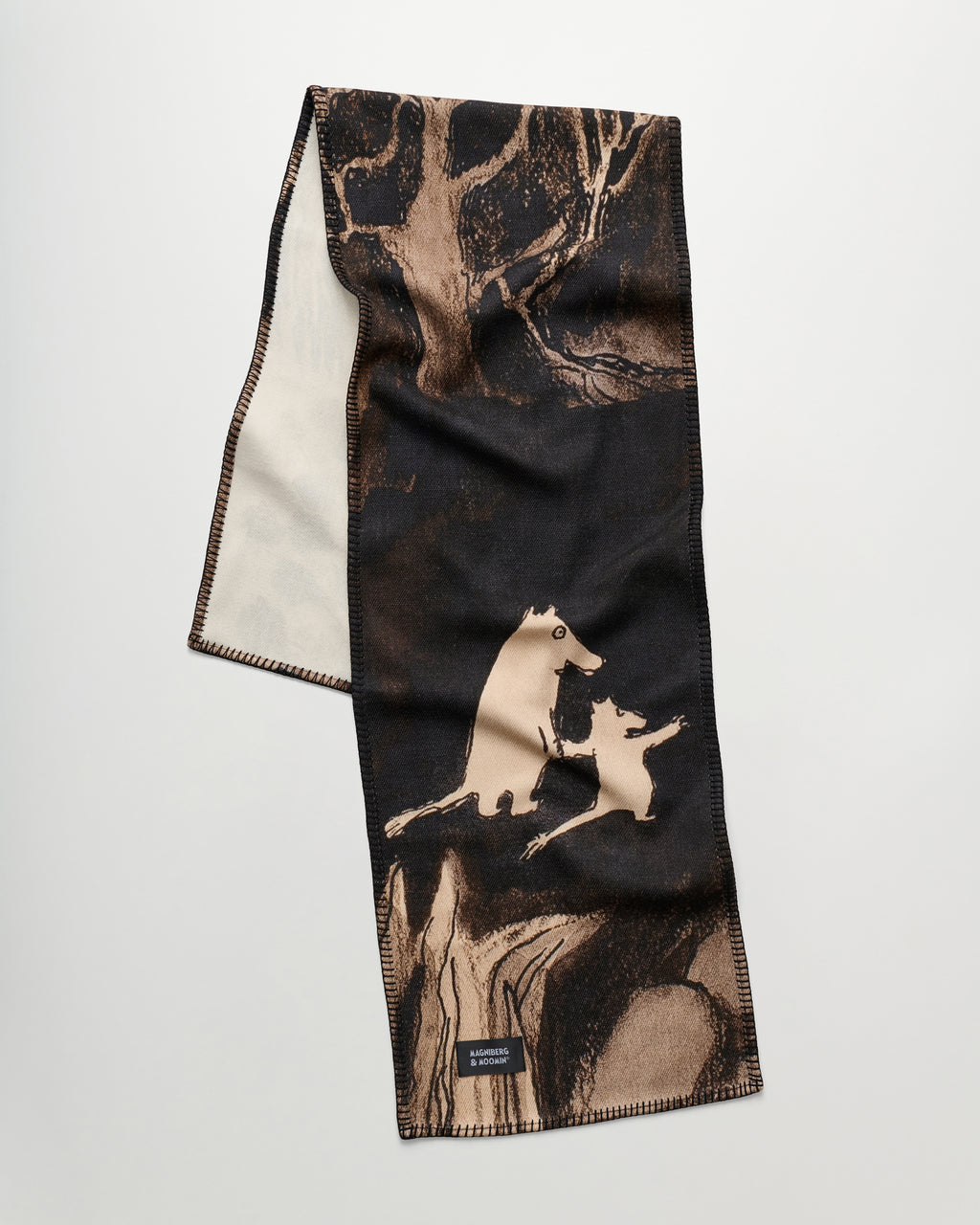 Moomin Canvas scarf | Sepia dark