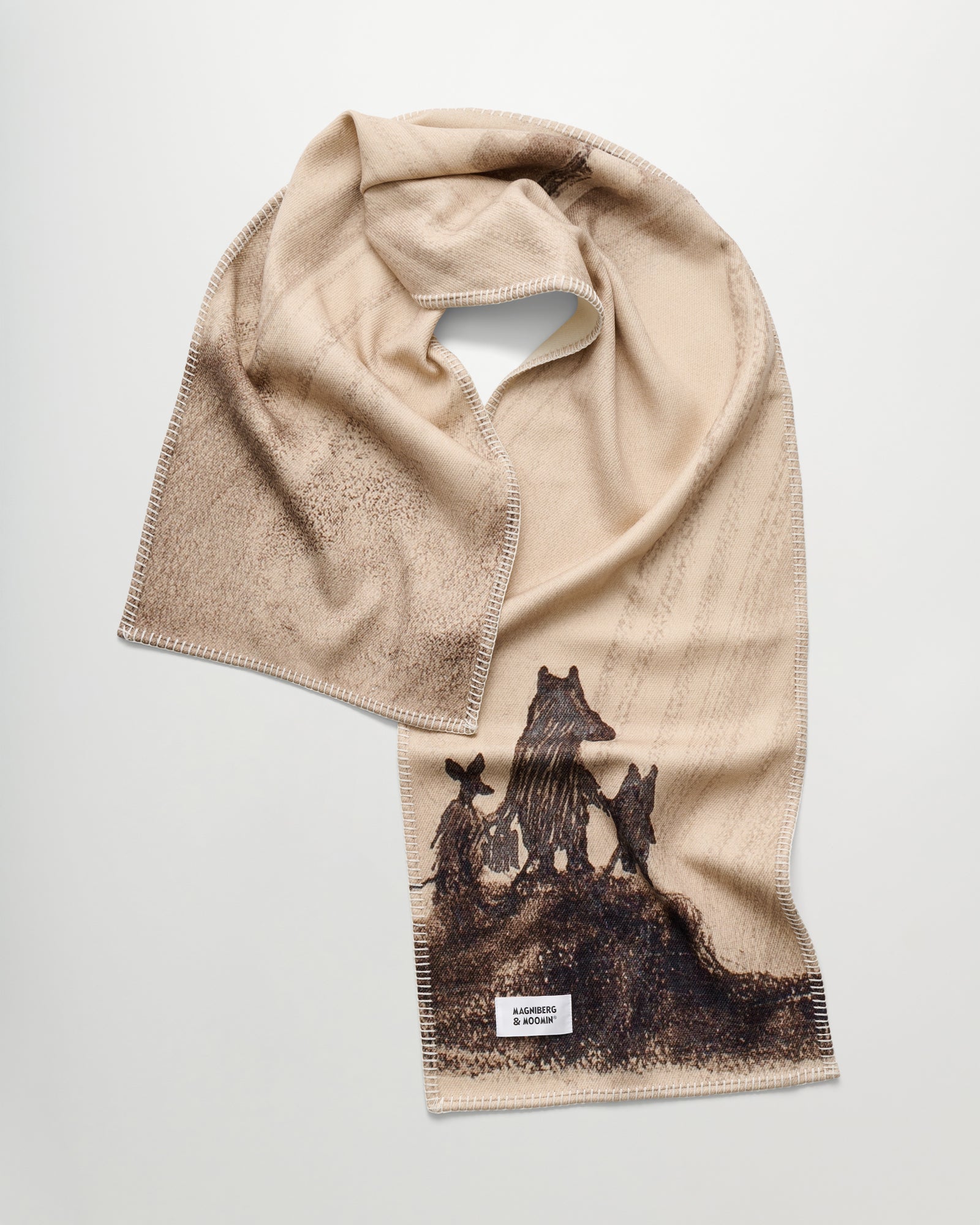Moomin Canvas scarf | Sepia light
