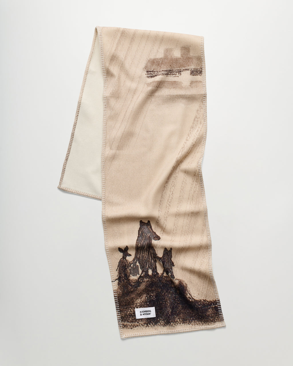 Moomin Canvas scarf | Sepia light