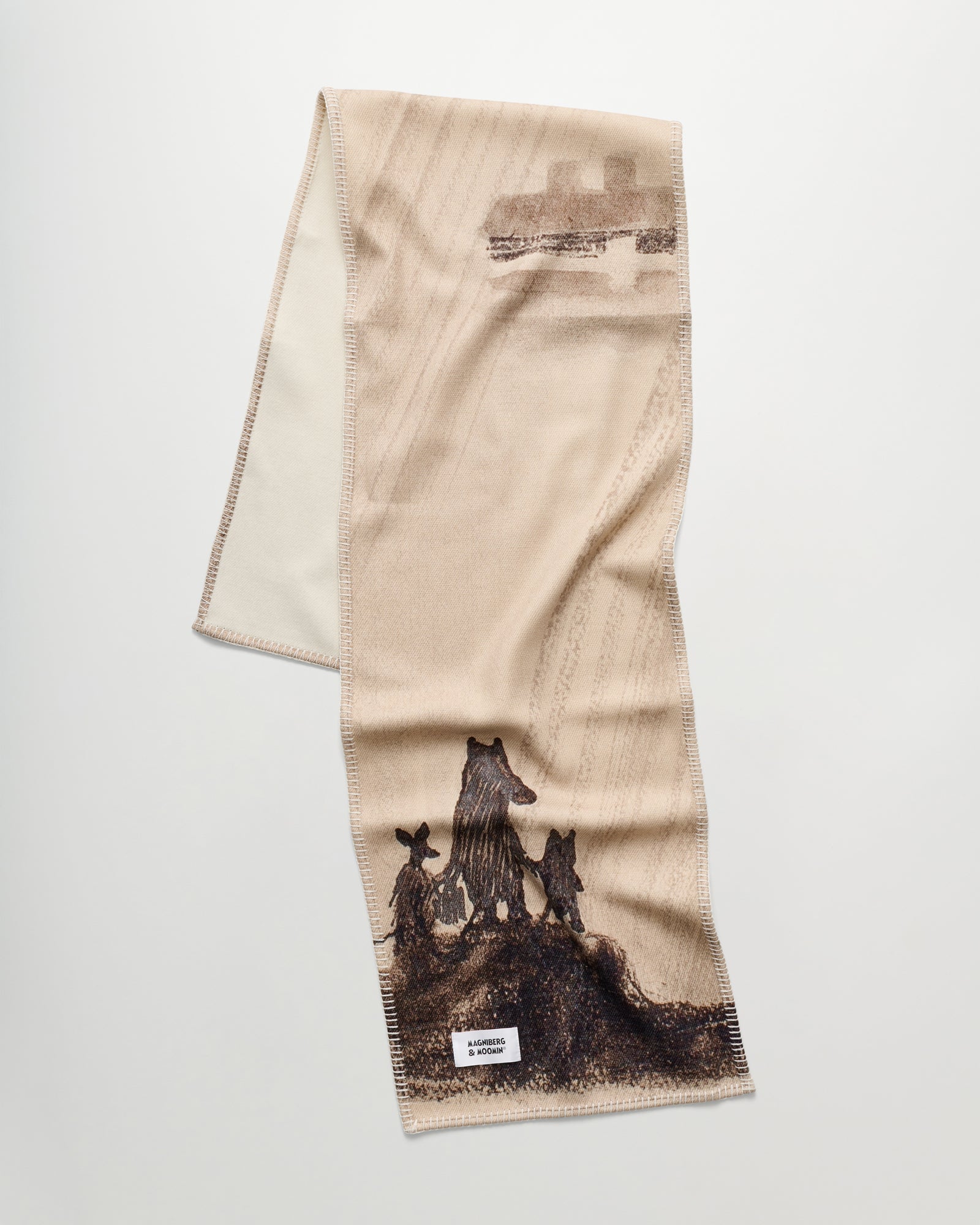 Moomin Canvas scarf | Sepia light