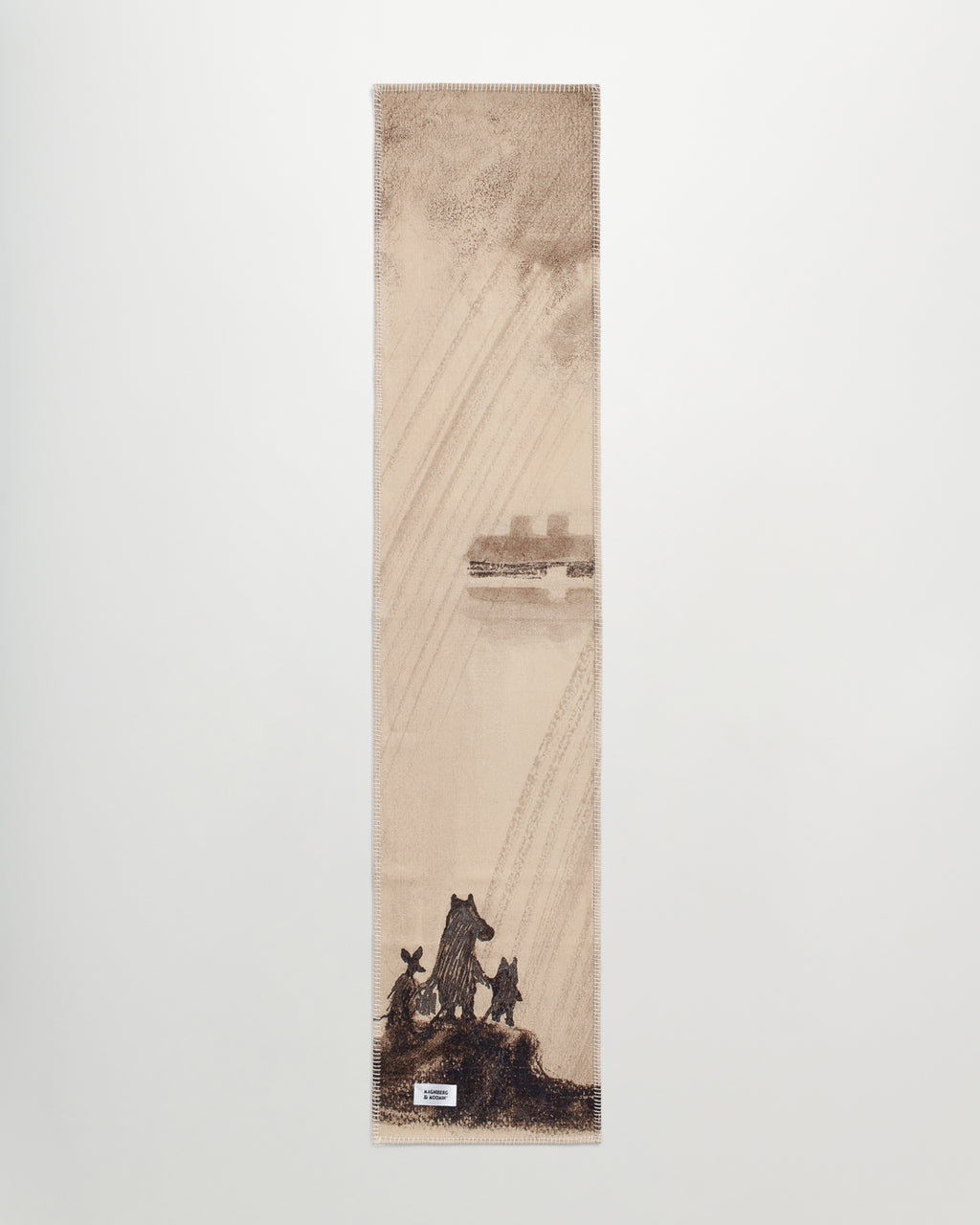 Moomin Canvas scarf | Sepia light