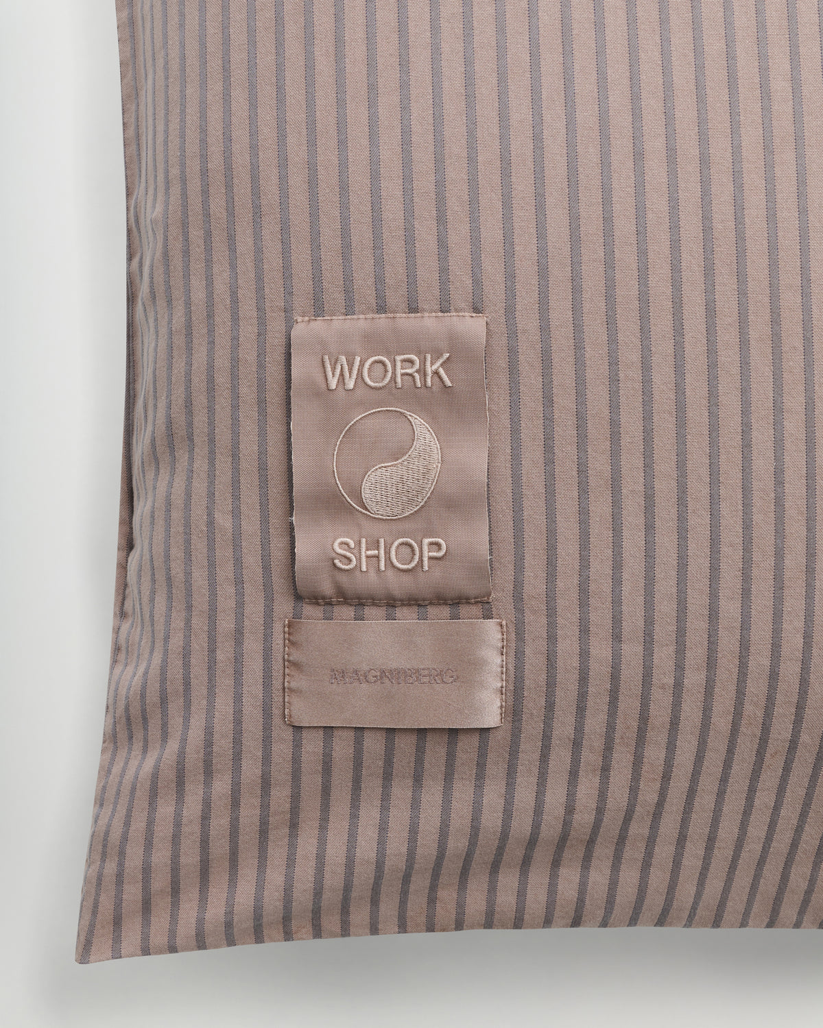 WS Wall Street pillow case | Overdyed brown Oxford
