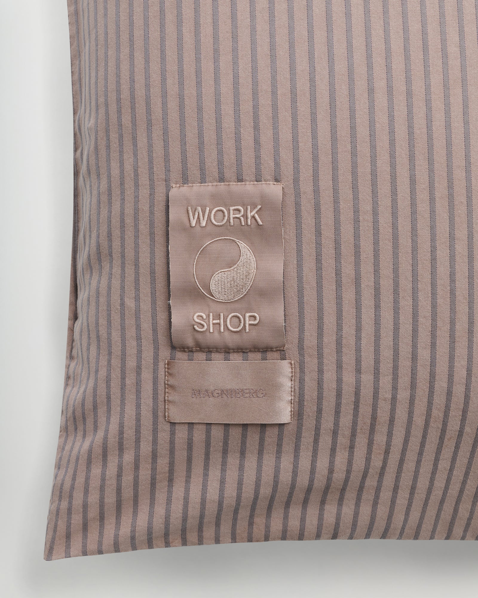 WS Wall Street pillow case | Overdyed brown Oxford