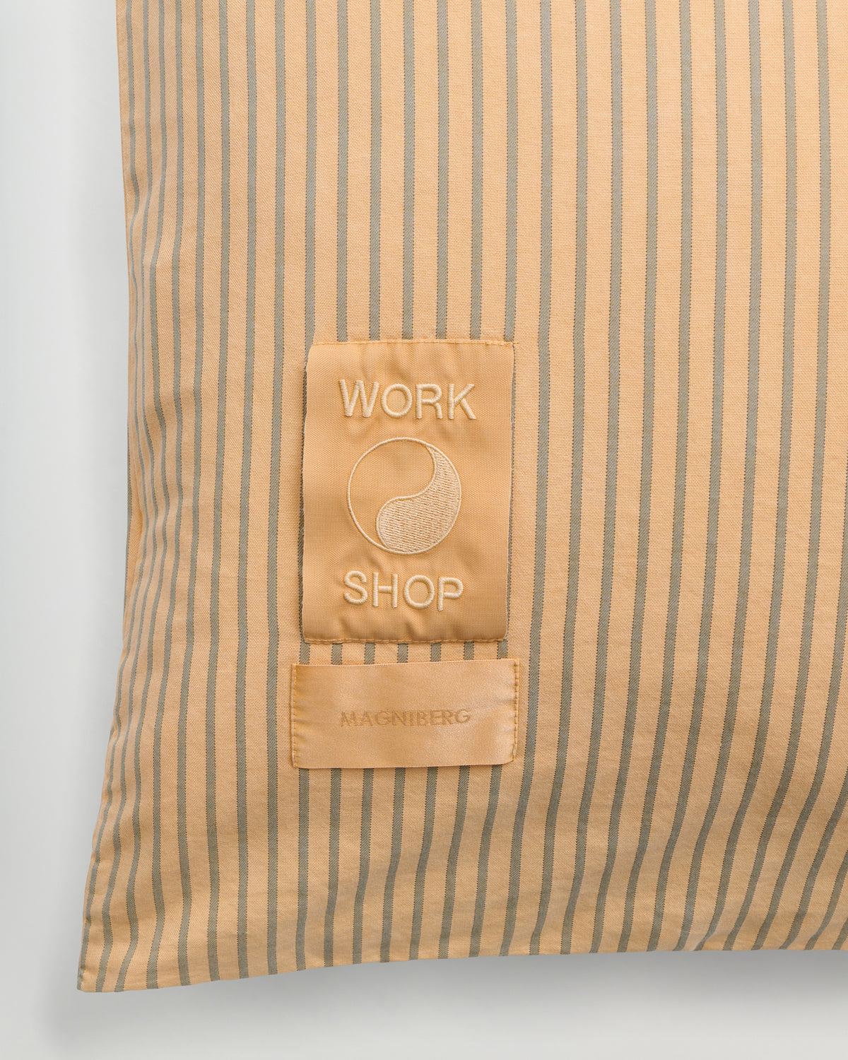 WS Wall Street pillow case | Overdyed orange Oxford
