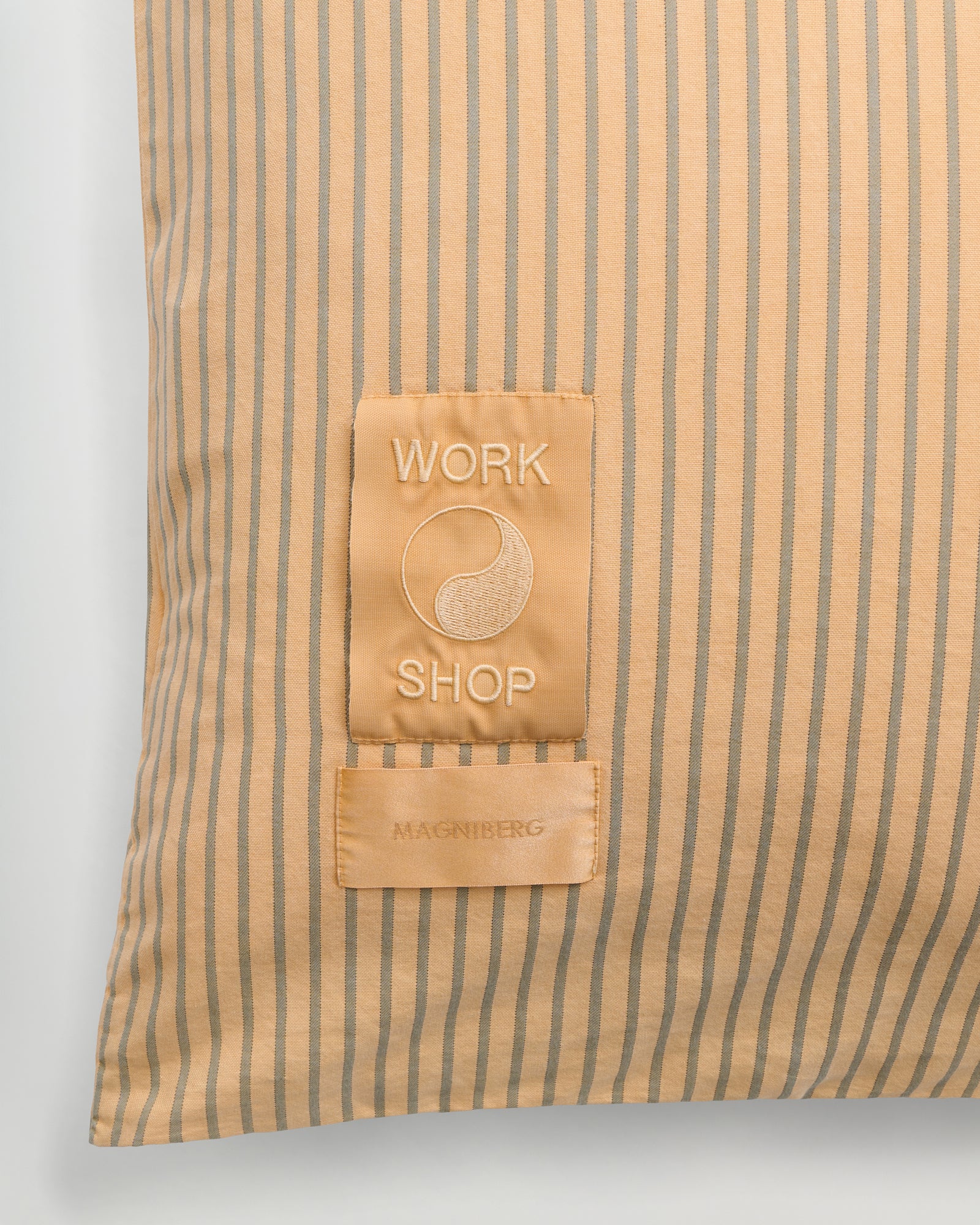 WS Wall Street pillow case | Overdyed orange Oxford