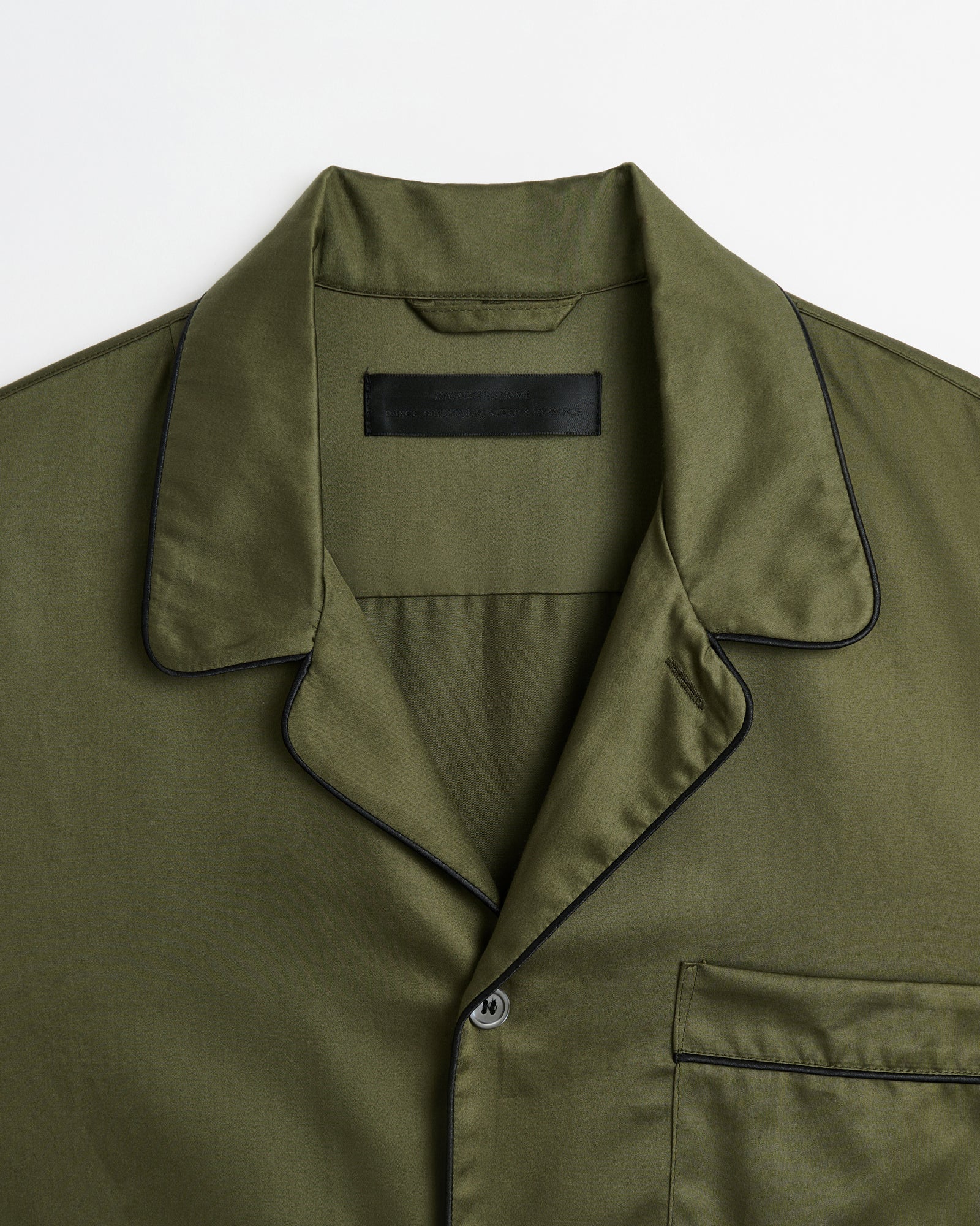 Sorbetto shirt | Olive green Sateen