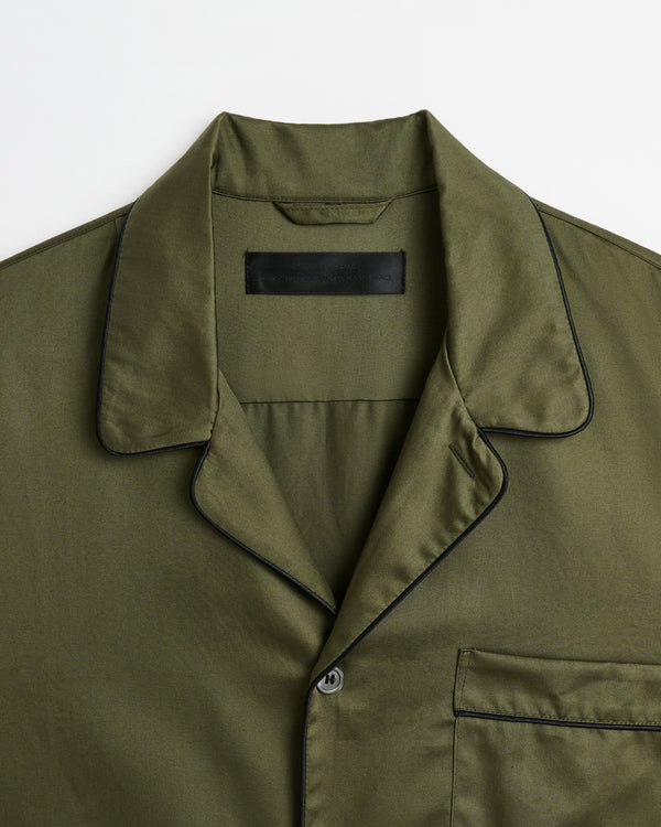 Sorbetto shirt | Olive green Sateen