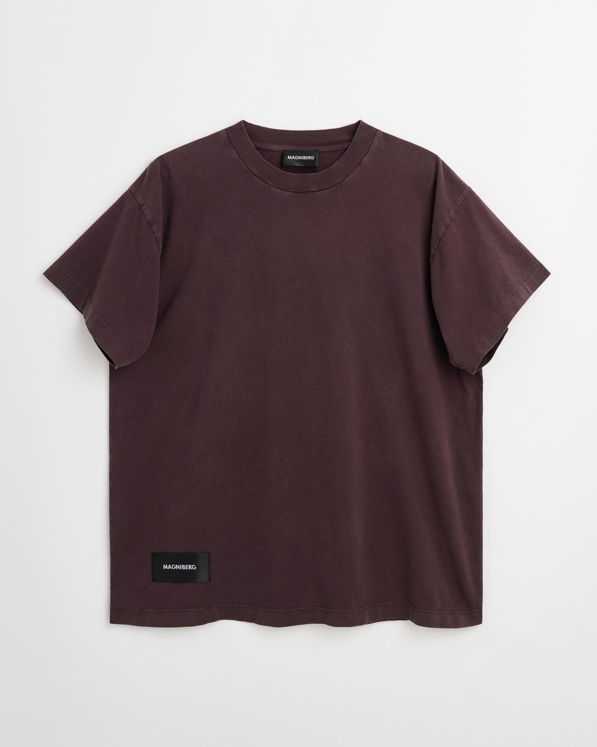 Body t-shirt | Washed cherry brown jersey