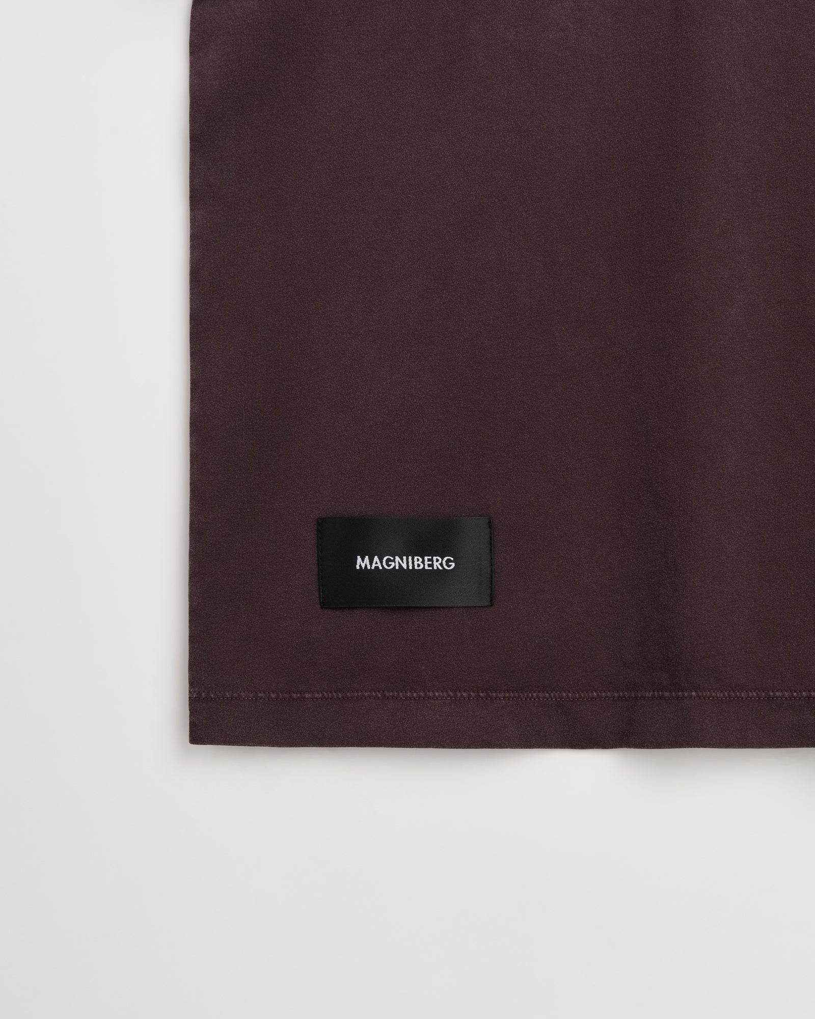 Body t-shirt | Washed cherry brown jersey