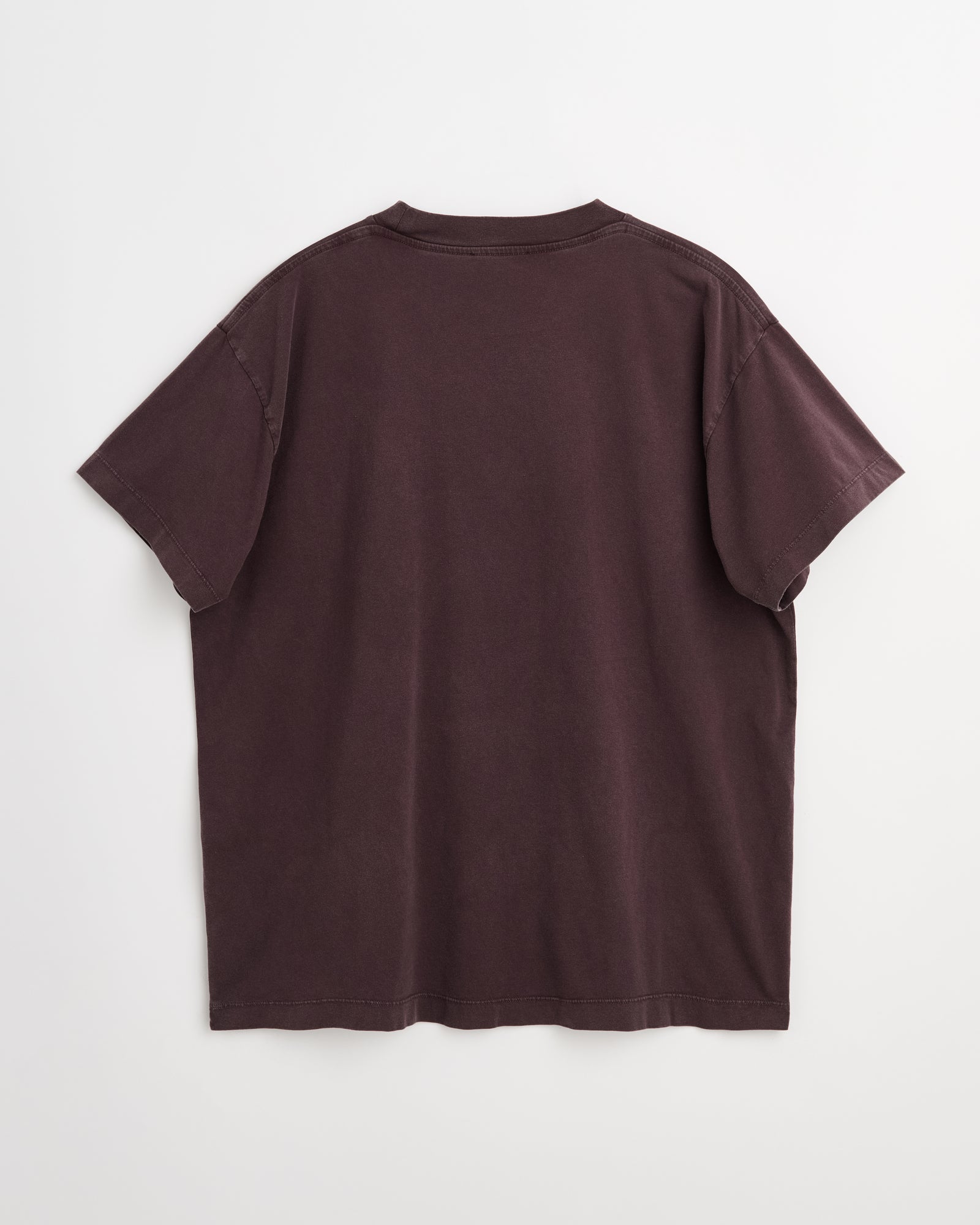 Body t-shirt | Washed cherry brown jersey
