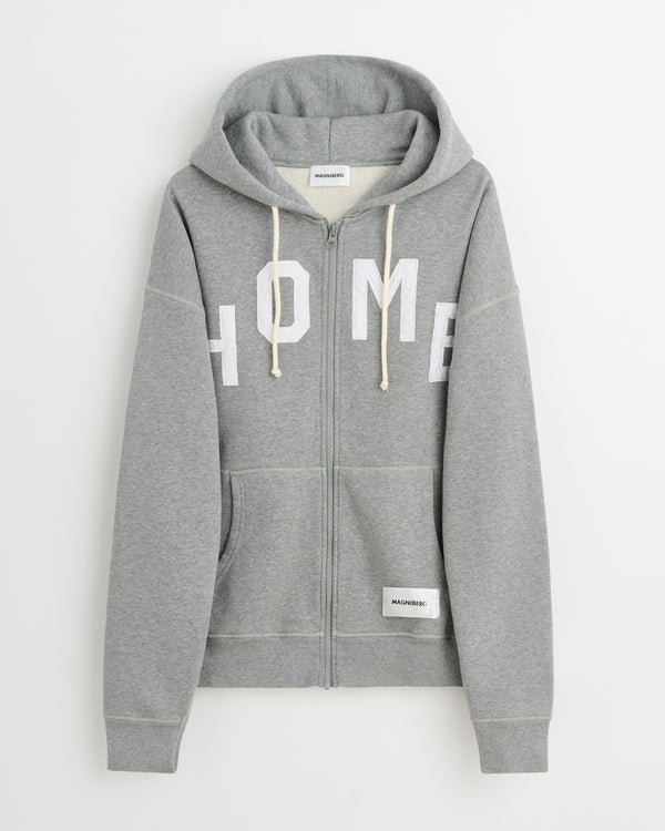 Buddy zip hoodie | Grey melange Fleece