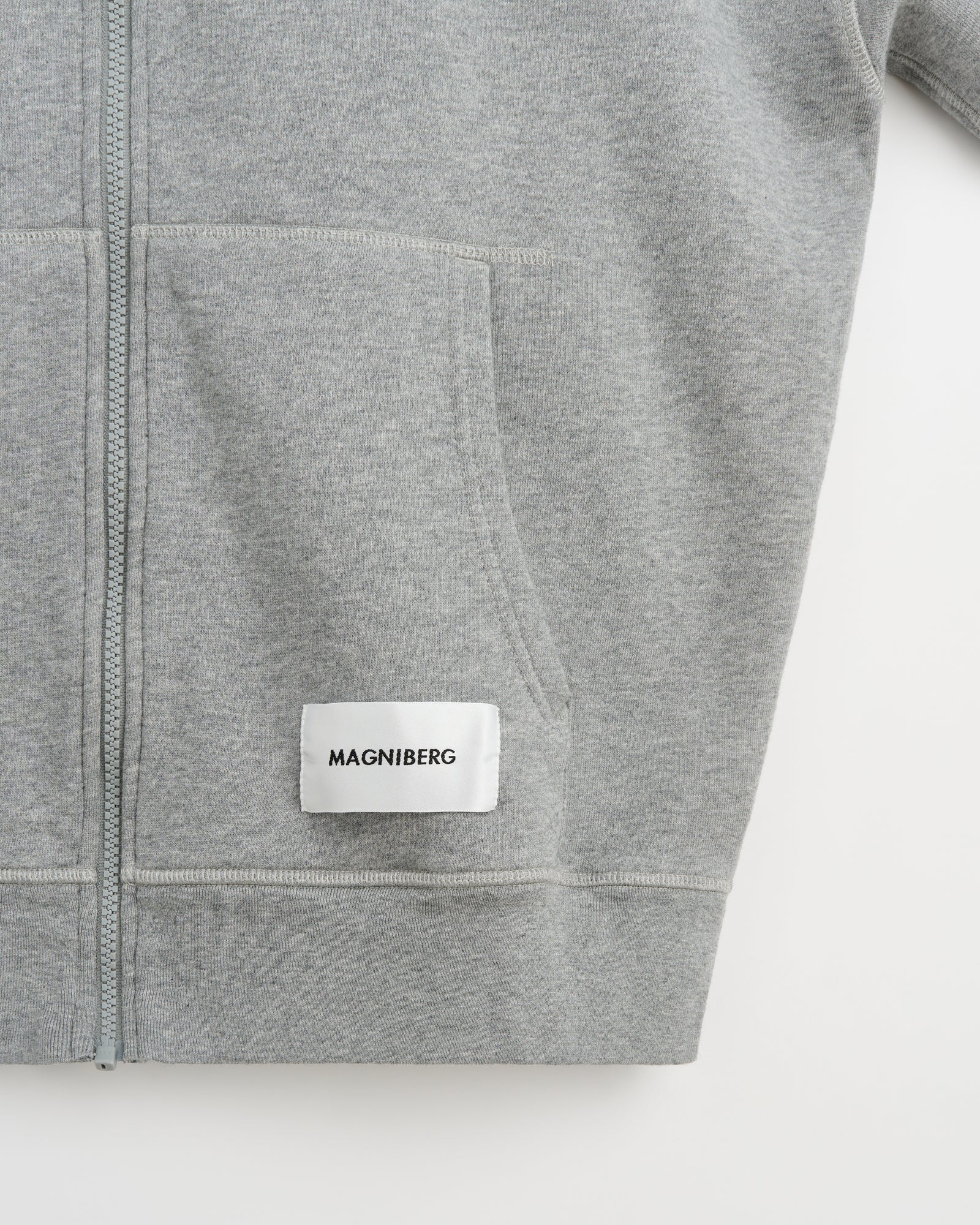 Buddy zip hoodie | Grey melange Fleece