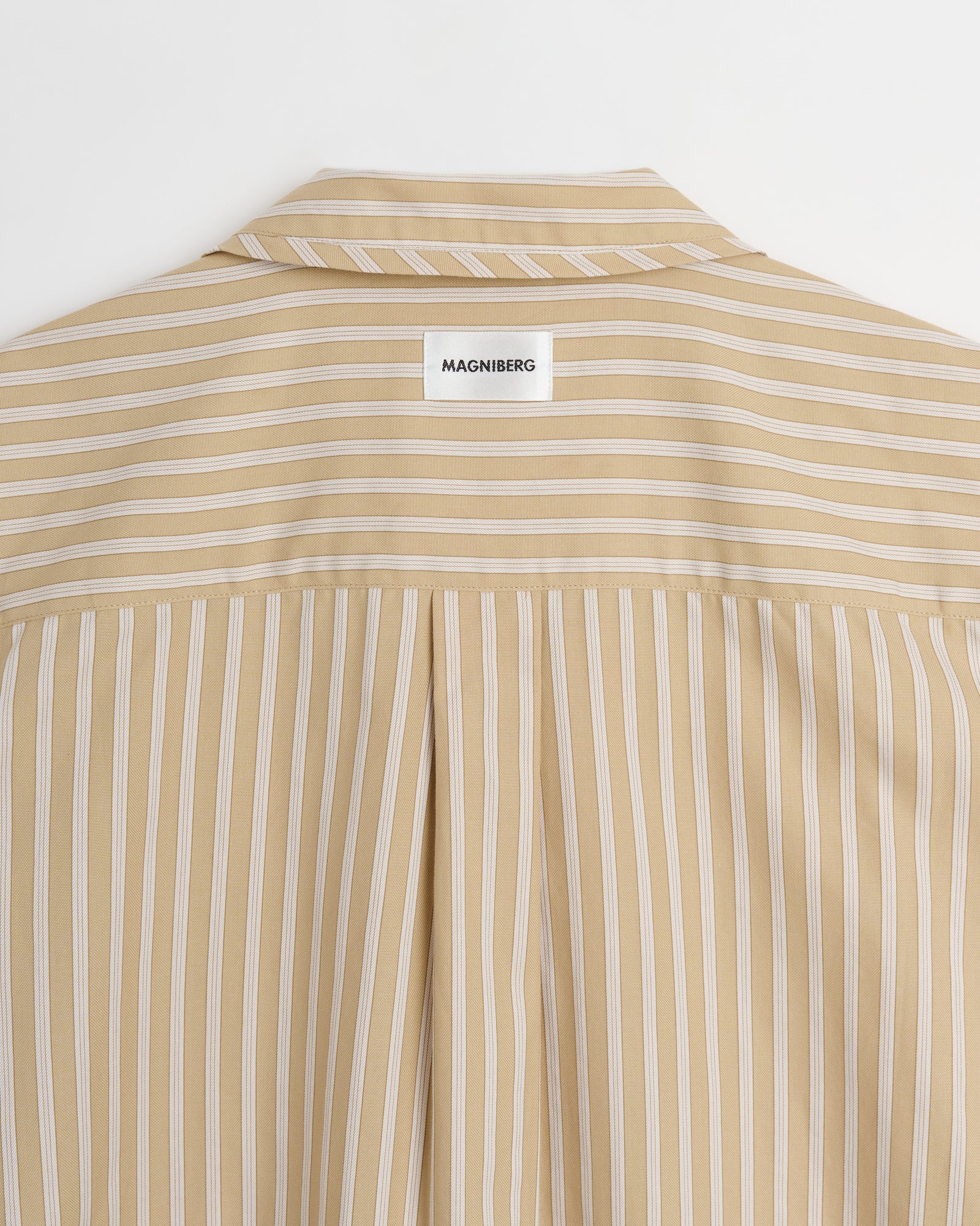 Club shirt | Stripe medium beige Oxford