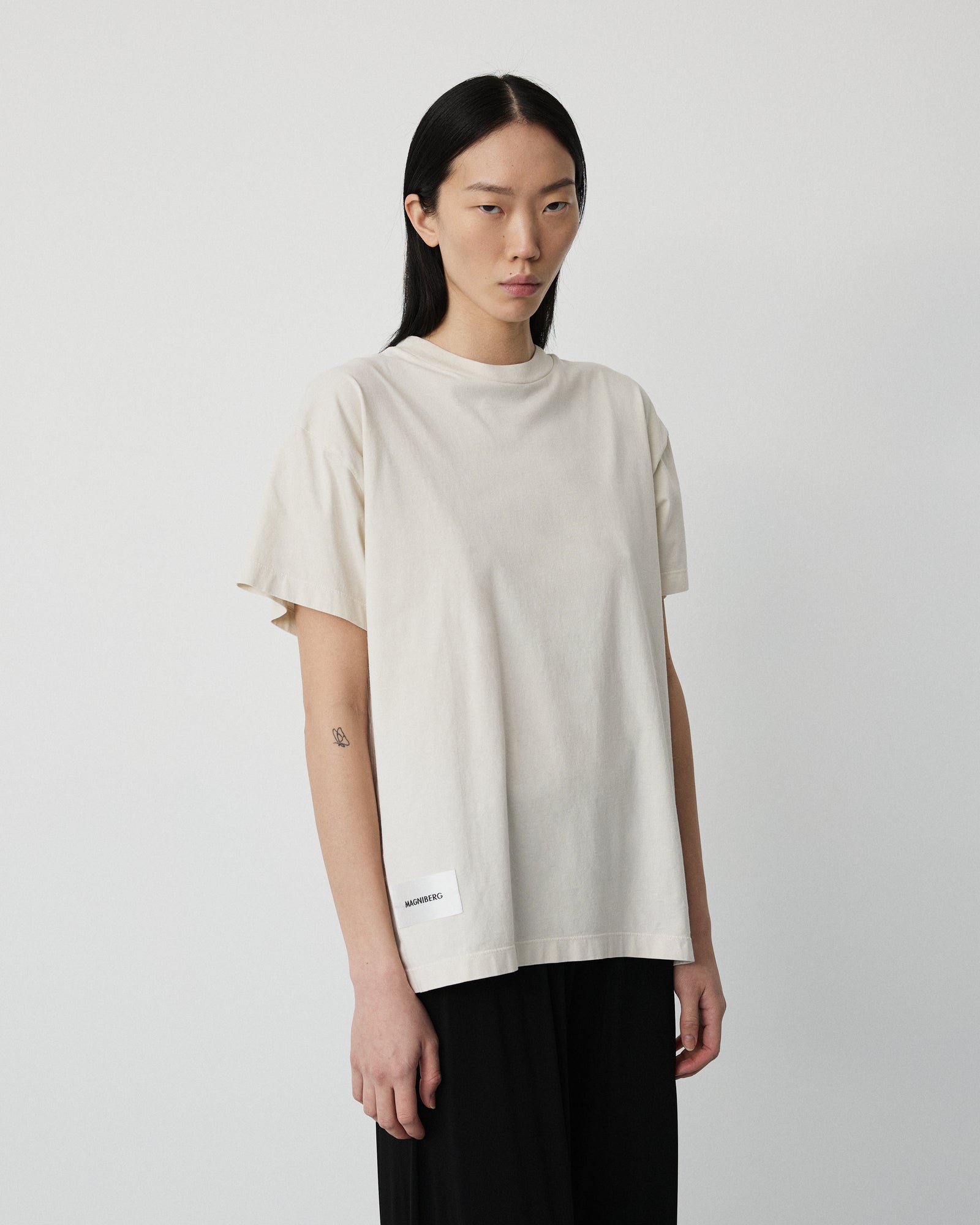 Body t-shirt | Washed birch jersey