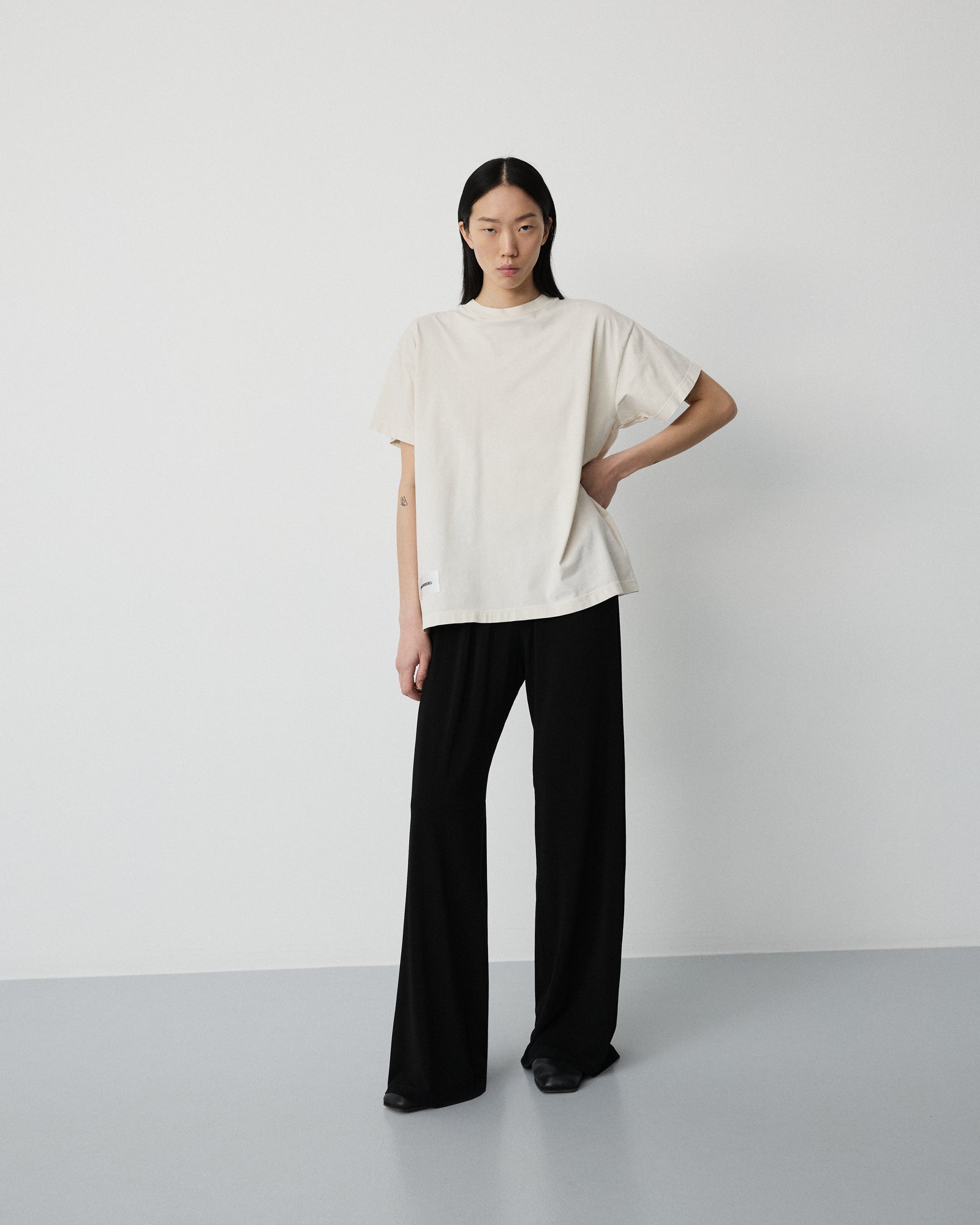 Body t-shirt | Washed birch jersey