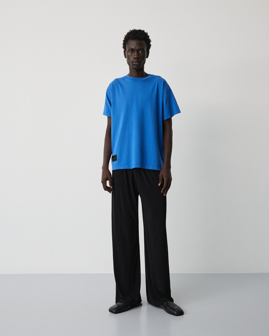 Body t-shirt | Washed bright blue jersey