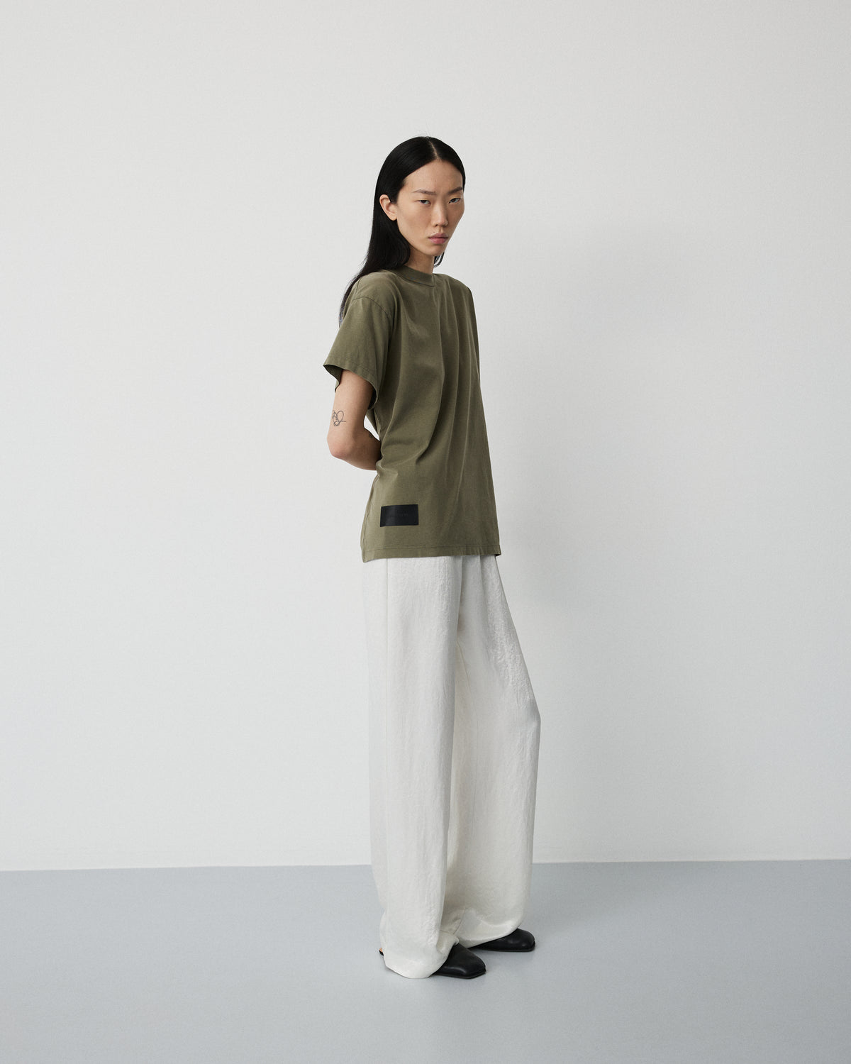 Body t-shirt | Washed army green Jersey