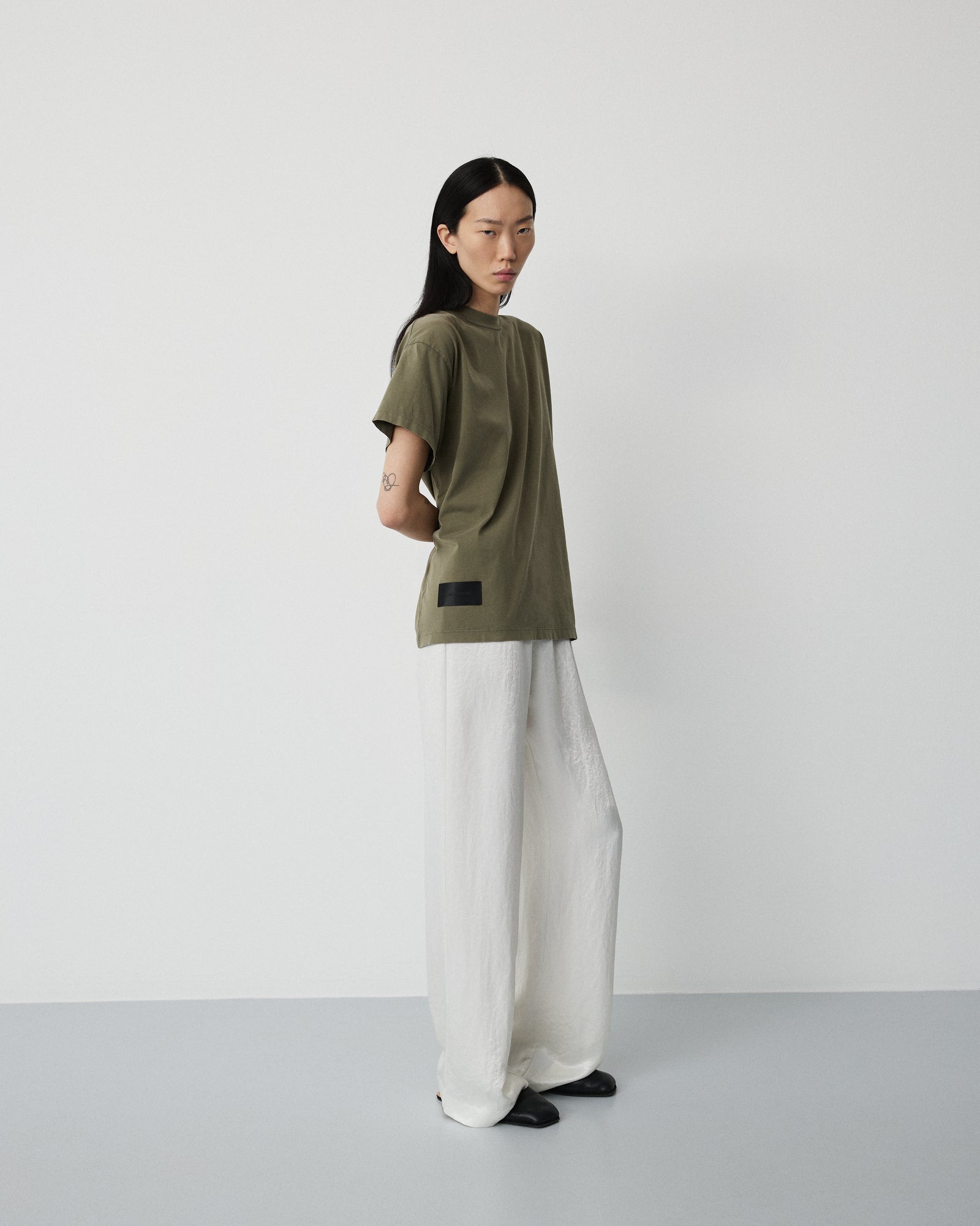 Body t-shirt | Washed army green Jersey