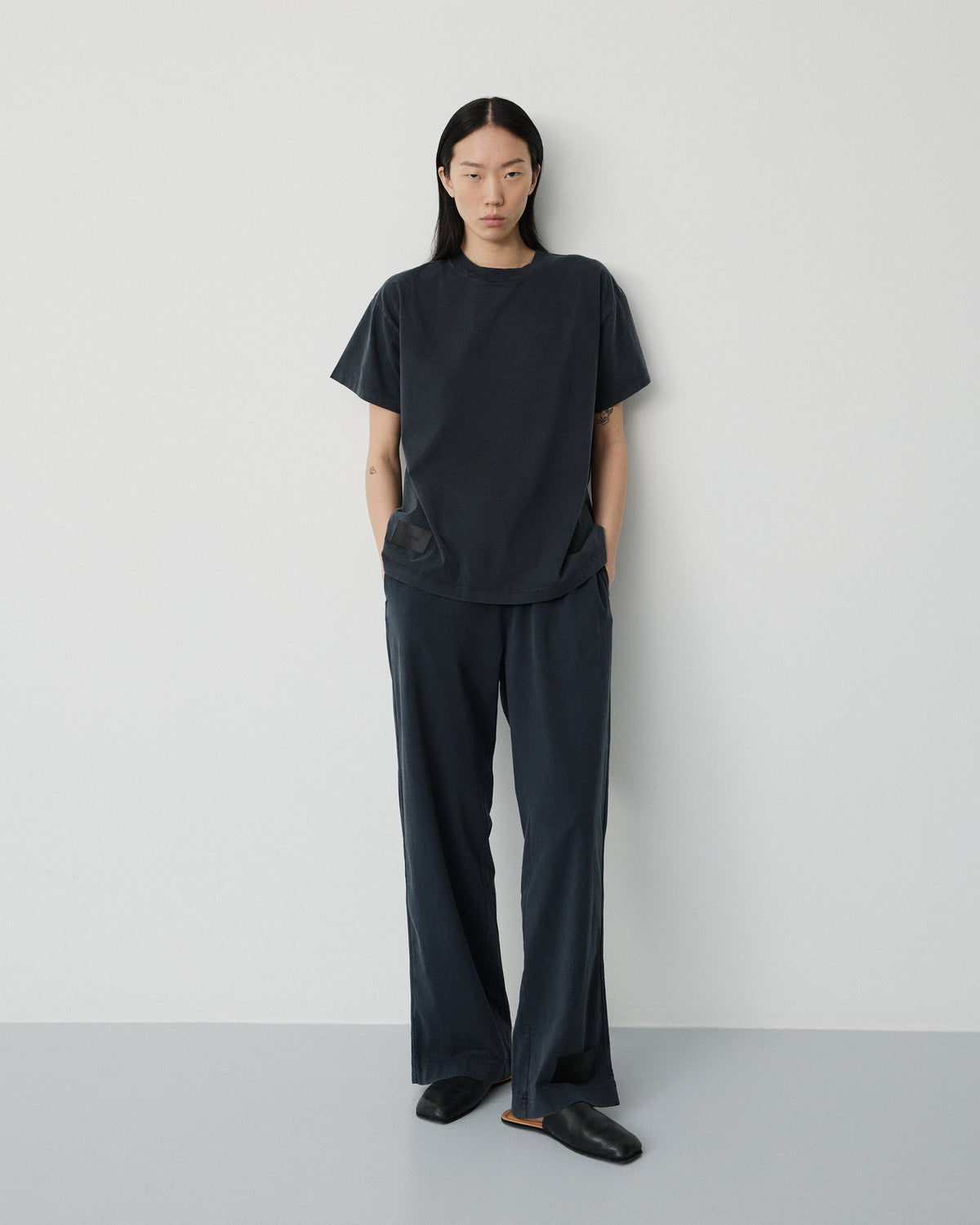 Body t-shirt | Washed black Jersey