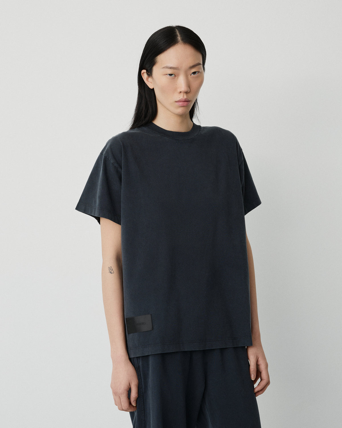 Body t-shirt | Washed black Jersey